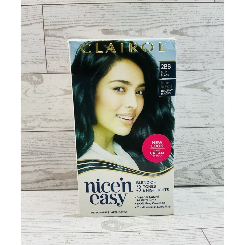 Clairol Nice 'n Easy Permanent Hair Color - 2BB Blue Black New